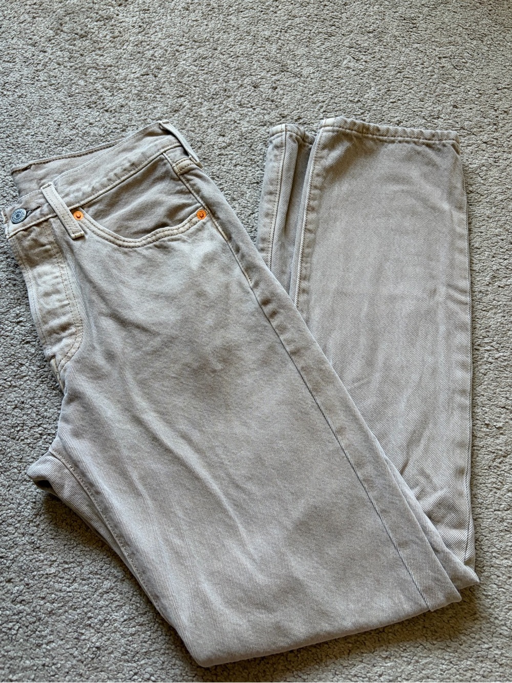 🎉 LEVIS - 501 Tan Jeans - W25/L30